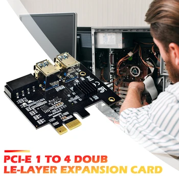 PCI-E Adaptor PCI-Express 1x la 16x de la 1 la 4 USB 3.0 Miniere Riser Card Mol Pin Slot Card Special Converter pentru BTC Miner Minier
