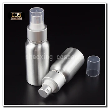 PXA-30ml matt silver aluminiu sticla cu ceață pompa, 30ml de pulverizare de metal pompa de sticla, aluminiu cosmetice cutii cu pompa