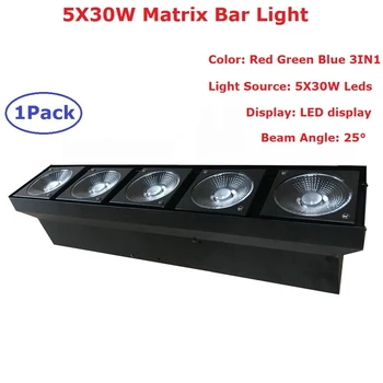 Pachet de Carton 5X30W RGB Led-uri de Matrice Blinder Lumina 3IN1 Triplu de Culoare Auto,Sunet,DMX512 Semnal de Fundal Etapa Proiector Navă Rapidă