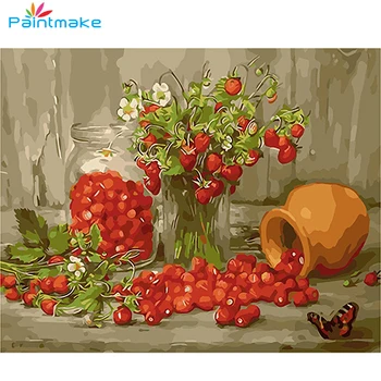 Paintmake Flori Fara rama Tablou De Numere DIY Pânză Digital Ulei Pictate manual Pentru Decoratiuni de Arta cadouri GX9419 40*50cm