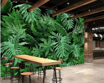 Papel de parede personalizate Verde stratificat frunze de plante tropicale tapet mural,living tv de perete dormitor decor acasă