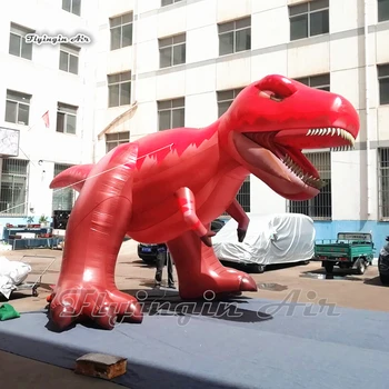 Parada de Performanță Gonflabile Dinozaur 5m Gigant Model Animal Airblown Jurassic Tyrannosaurus Rex Balon Pentru Decor Park