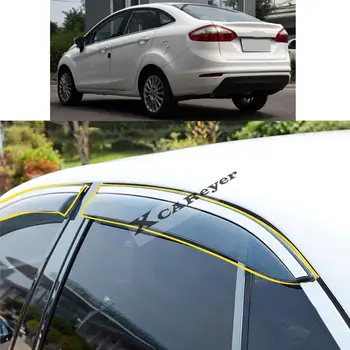 Pentru Ford Fiesta Sedan 2009-2010 2011-2012 2013 2014 2015 2016 Autocolant Auto Din Plastic Geam Vântul Vizorul Ploaie/Soare Garda De Aerisire