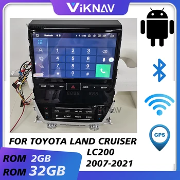 Pentru Toyota Land Cruiser LC200 2007 2008 2009-2019 Android Auto radio Auto Multimedia GPS Navigatie 2 Din Receptor Stereo