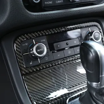 Pentru VW Touareg 2011 2012 2013 2014 2015 2016 2017 2018 Fibra de Carbon Consola centrala Aer Condiționat Comutator Capac Cadru Trim