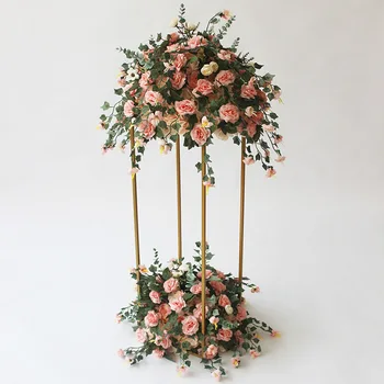 Personalizat 38cm silk rose flori artificiale mingea florale aranjament decor drum duce pentru nunta fondul tabelul de flori mingea