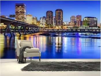 Personalizat tapet modern,panorama orașului de pe Râul James,fotografie 3D peisaj pentru camera de zi dormitor bucatarie de perete de vinil tapet