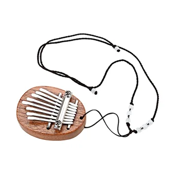 Pian Kalimba Degetul Mare Instrument De Incepatori Copii Mici-Cheie În Miniatură Muzicale Mbira Lemn Lanyardmini Portabil Incepator