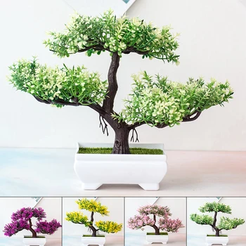 Plante Artificiale Bonsai Copac Mic De Simulare Plante În Ghiveci, Flori False Masă Ghivece Cu Ornamente De Decor Acasă Hotel Garden Deco