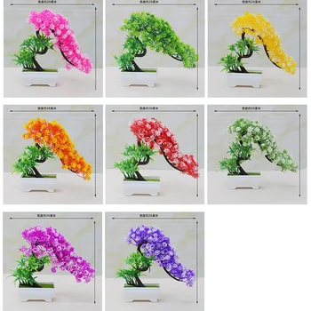Plante Artificiale Bonsai Copac Mic De Simulare Plante În Ghiveci, Flori False Masă Ghivece Cu Ornamente De Decor Acasă Hotel Garden Decor