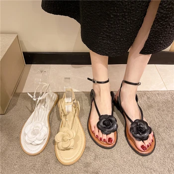 Plus Dimensiune 34-42 Femei Pantofi De Flori Decor Design Sandale De Vara, Sandale De Moda Catarama Curea Sandale Casual Femei 2020