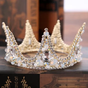 Printesa Coroana pentru Fete Ziua de naștere Show Coroana Cadou Tiara Diadema de Cristal stras Florale Nunta Par Mireasa Cap Accesso