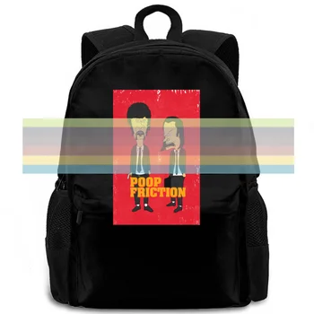 Pulp Fiction X Beavis și Butthead Caca Ficțiune Negru femei barbati rucsac laptop călătorie școală adult student