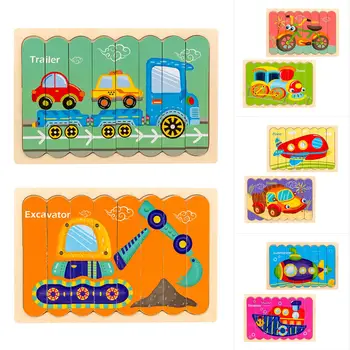 Puzzle Trafic Serie de Auto-Asamblare DIY Puzzle Benzi în formă de Blocuri Copii Jucărie de Învățământ pentru Activități Părinte-copil