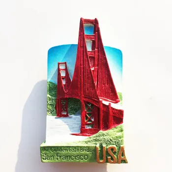 QIQIPP Golden Gate Bridge din San Francisco, California, statele UNITE ale americii, meșteșuguri de suveniruri magnetice frigider însoțire cadouri.