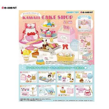 RE-MENT Sanrio Personaje Kawaii Cake Shop Cutie Produs 8 Tipuri de Anime Kawaii Acțiune Figura Model de Colectare Jucarii Copii Cadou