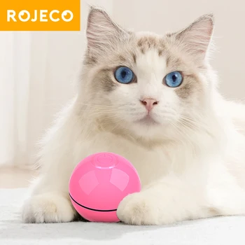 ROJECO Automată Pisica Jucarii Interactive pentru animale de Companie Pisica Inteligent Rolling Ball LED-uri Auto-mișcare de Pisică de Interior Jucarii Accesorii Smart Ball Pentru Pisici