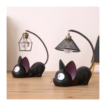Romantic, Creativ Animale Pisica Rășină Lumina de Noapte Meserii Decor de birou LED-uri Lampă de Noapte Rășină Lumini Decor Lampada Comodino