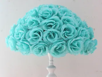 SPR 45cm*4 pc-uri a Crescut saruta minge de mătase artificială de flori de nunta de decorare Tiffany Albastru culoare