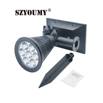 SZYOUMY 7 LED Lumina Solară Lawn Impermeabil în aer liber Reglabil Peisaj de Grădină Lampa lumina Reflectoarelor Cu A Introduce Sol Montat pe Perete