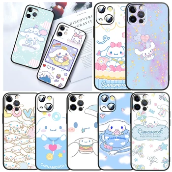 Sanrio Cinnamoroll Anime Telefon Caz Pentru Apple iPhone 14 13 12 11 SE XS XR X 7 8 6 Mini Plus Pro MAX 2020 Negru husă Moale