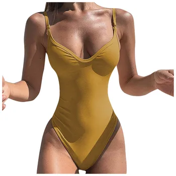 Sexy-o Bucată de îmbrăcăminte de Plajă Bikini de costume de Baie Costume de baie de Culoare de Înot Solide Femei Swimwears Tankinis Swimwears brazilian chilotei