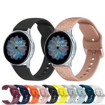Silicon Original 20mm banda Curea Pentru Samsung Galaxy Watch Active 2 40/44mm / 3 41mm smartwatch-bratara Pentru Huawei GT 2 42mm