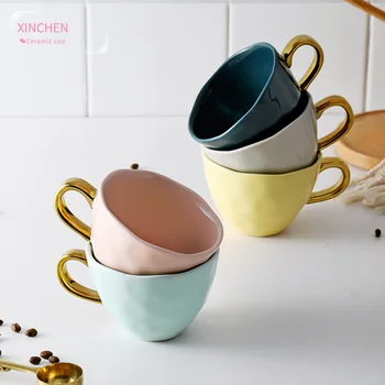 Simple, Colorate Ceramice Glazurate Cupe Mari Nordic Bucătărie Cupa micul Dejun Bea Cafea, Ceai, Lapte, Apa Cana Cadou pentru Cuplu, Familie