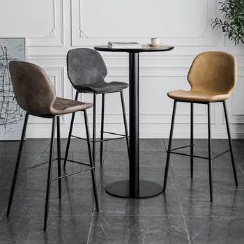 Simplu de afaceri spatar scaun înalt Nordic din fier forjat bar-scaun de bar modern scaun on-line celebritate scaun bar cafenea mare s