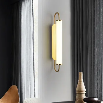 Simplu postmodern living fundal lampă de perete Nordic light lux fâșie lungă dormitor lampă de noptieră coridor, culoar lampă de perete