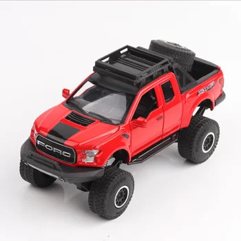 Simulare Ford F150 Raptor model de aliaj masina de simulare mare roata de masina pentru copii mașini de jucărie cadou de ziua mașină roșie