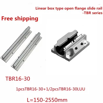 Standard TBR tip cutie liniar feroviar slide 1 buc TBR16-30,L=1200-2550mm,+1/2 buc TBR16-30LUU transport gratuit piese mecanice