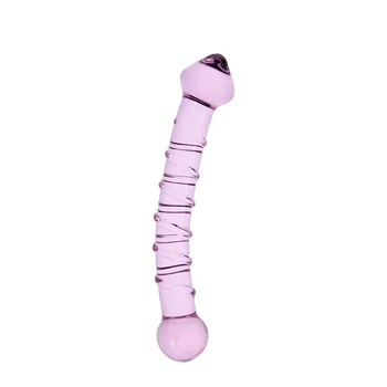Sticla roz vibrator Anal plug Adult masturbării Produse de Cristal, Dop de Fund,Vagin Plug lung Penis artificial Jucarii Sexuale pentru Femei pentru om și gay