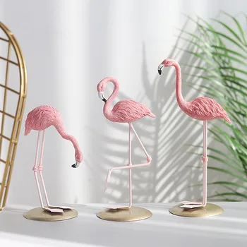 Stil Nordic Flamingo Figurine Zână Grădină, Living, Birou Petrecere De Nunta Ornament Decor Acasă Accesorii