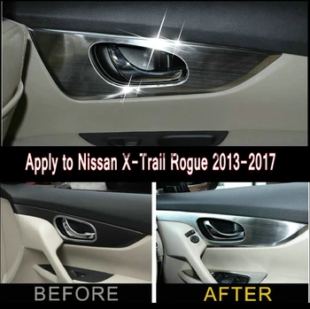 Styling auto 4 buc Pentru Nissan X-Trail Rogue 2013-2017 Interior din oțel Inoxidabil Mâner de Ușă Panou Ornamental Accesorii