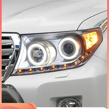 Styling auto Lampă de Cap Pentru Toyota Land Cruiser 07-15 LC150 de semnalizare cu LED-uri Faruri DRL-a Ascuns Capul Lampa Bi-Xenon Fascicul Accesorii