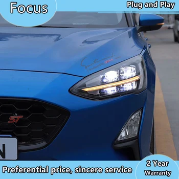 Styling auto pentru Ford Focus Faruri 2019 Noul Focus 5 LED-uri Faruri Dinamice de Semnal Led Drl Hid Bi-Xenon, Accesorii Auto