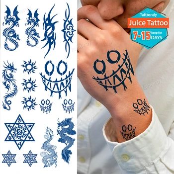 Sucul De Durată Ink Tatuaje Body Art Impermeabil Tatuaj Temporar Autocolant Linii Tatuaj Mână Fals Totem Luna Înger Tatuaj Femei Bărbați