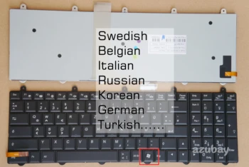 Suedeză, finlandeză, germană, coreeană Tastatura Pentru hp P570WM P570WM3 X17s X511 X611 X711 X811 K680S Santech M58 Iluminata Tasta Win Dreapta