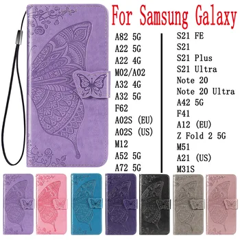 Sunjolly Caz Piele Flip Portofel Carte Capacul suportului pentru Samsung Galaxy S21 Plus Ultra FE Nota 20, Ultra A82 A22 A32 A02S A52 A725G