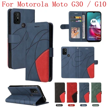 Sunjolly Caz pentru Motorola Moto G30 G10 Portofel Flip Stand Piele PU Caz Telefon Acopere coque capa Acoperi Caz