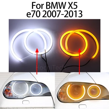 Switchback de Bumbac Lumină LED Angel Eye Dual White Amber pentru BMW X5 E70 2007 2008 2009 2010 2011 2012 2013