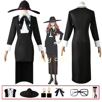 Sylvia Sherwood Costum Cosplay Anime Spion X Familiei rochie Pălărie Cercei Șosete Handler Uniformă Fullmetal Doamna Fete Femei