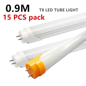 T8 LED Tube Lumini 906mm 3FT G13 Bază Bi-Pin Acoperă Lăptos 110V 220V 230V 240V Balast Bypass LED Lampă Fluorescentă 15buc Pachet 90cm