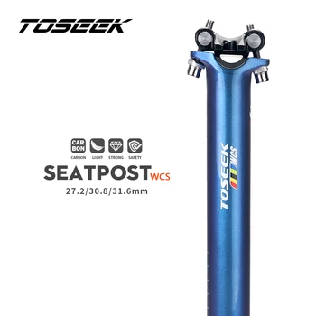 TOSEEK Carbon Seatpost Uimi Albastru la Violet Mtb tija de Șa Offset 0mm Biciclete Șa de Carbon 27.2/30.8/31.6 mm Biciclete Seat Mesaj