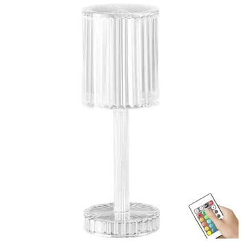 Tabelul de cristal Lampă,LED Touch Lamp,16 Culori Schimbare Lampă de Cristal 3D Diamond Acrilice Mică Lampă de Masă Cu Control de la Distanță