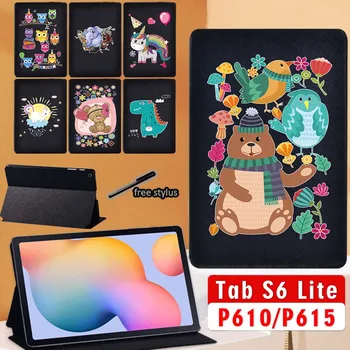Tableta Caz pentru Samsung Galaxy Tab S6 Lite 2020 10.4 Inch din Piele PU Caz Acoperire Stand pentru SM-P615 SM-P610