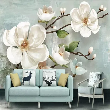 Tapet 3D Nordic magnolia minimalist modern, TV perete de fundal de producție profesionale murală fotografie tapet
