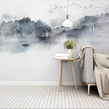 Tapet decorativ Noul stil Chinezesc se spală pictura de pe peretele din fundal