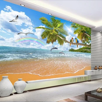 Tapet decorativ Romantic vedere la mare de cacadu peisaj în maldive TV de perete de fundal